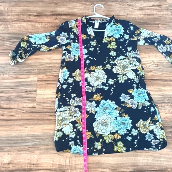 H&M floral tunic / midi dress size 2 in good used condition - Picture 9 of 9